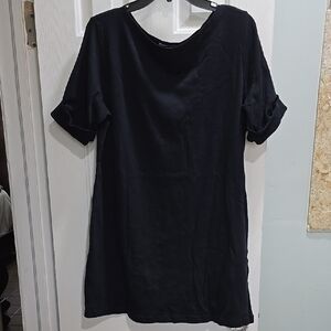 Karen Scott Black Short Sleeve Dress Size L